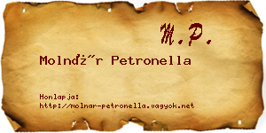Molnár Petronella névjegykártya