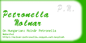 petronella molnar business card